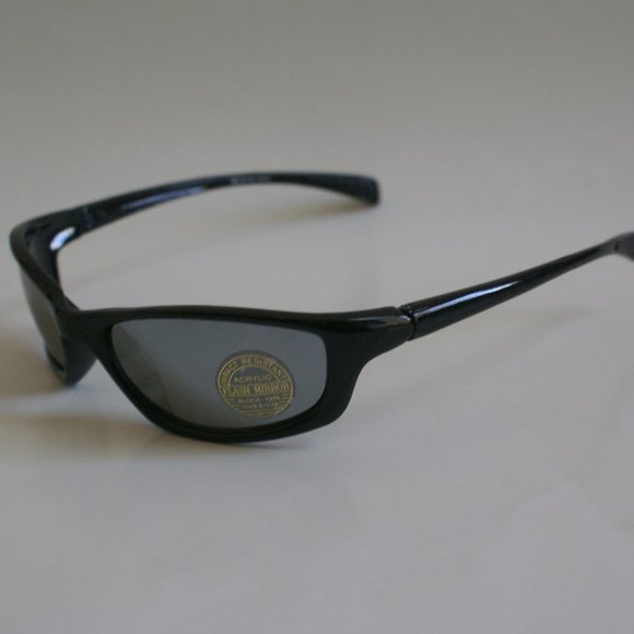 NWT Vintage 90's Sports Wrap around w/ 8 base curve smoke mirror lens sunglasses - Picture 2 of 4